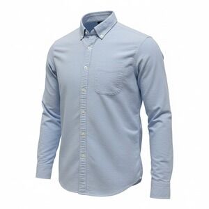 American Eagle Button Down Shirt Mens M Blue Excellent Classic Fit Oxford Cotton
